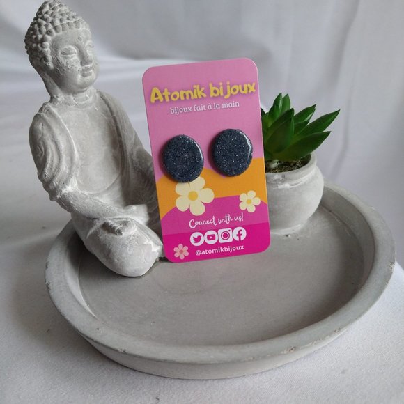 Boucles d’oreilles en argile polymère faites à la main. Handmade polymer clay - Picture 2 of 5